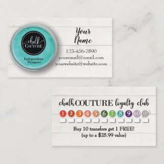 Teal Paste Chalk Couture Business Card