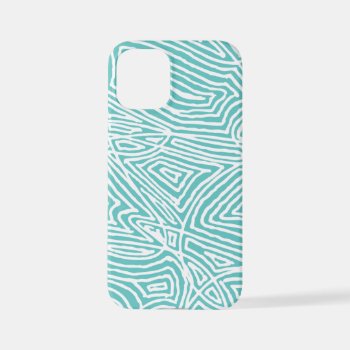 Teal Pattern Iphone 12 Mini Case by scribbleprints at Zazzle