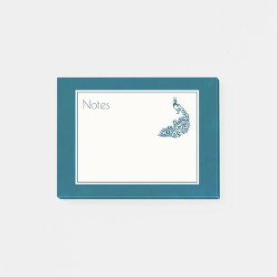 Teal Peacock Bold Stylish Art Deco Design Post-it Notes