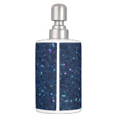 Teal Peacock Crystal Mosaic Soap Dispenser (Back)