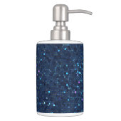 Teal Peacock Crystal Mosaic Soap Dispenser (Right)