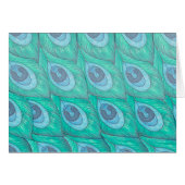 Teal Peacock Feather Pattern Design (Front Horizontal)