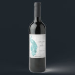 Teal Peacock Wedding Wine Label<br><div class="desc">Personalize a unique wine label for your wedding reception with a Teal Peacock Wedding Wine Label.  Wine Label design features an elegant peacock against delicate foliage and grunge background.  Personalize with the groom and bride's names along with the wedding date. Additional wedding stationery available with this design as well.</div>