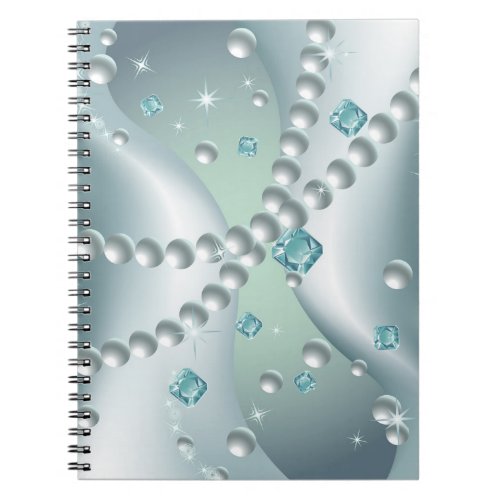 Teal Pearl Abstract Notebook