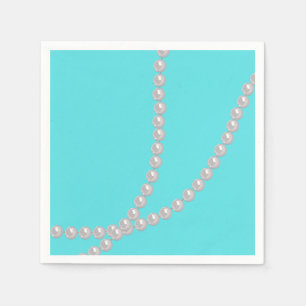 Teal & Pearls Napkins