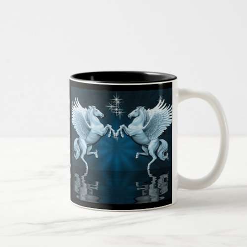 Teal Pegasus Reflections Coffee Mug