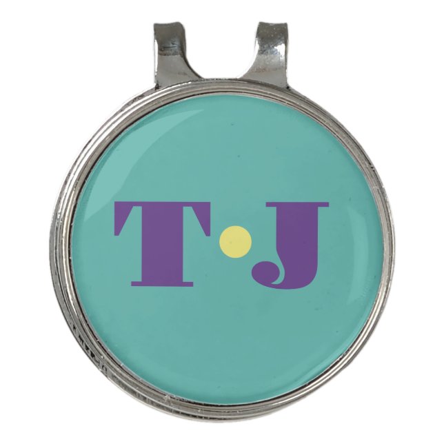 Teal Personalized Golf Hat Clip (Front)