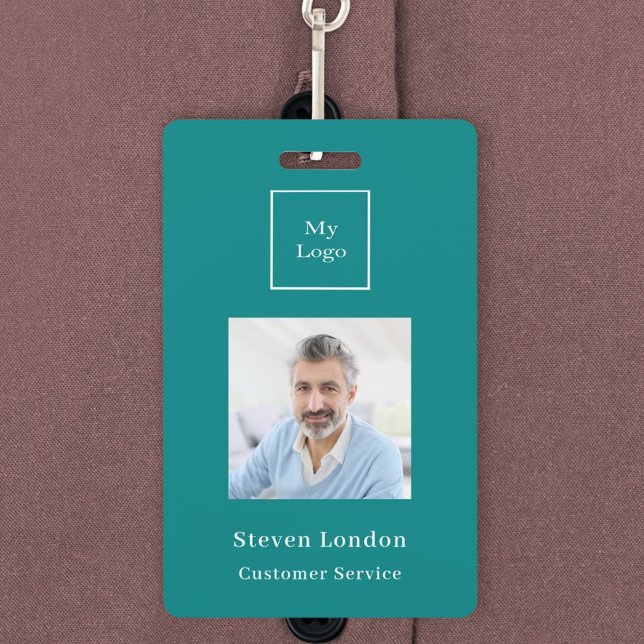 Teal photo name QR code business logo Badge (Creator Uploaded)