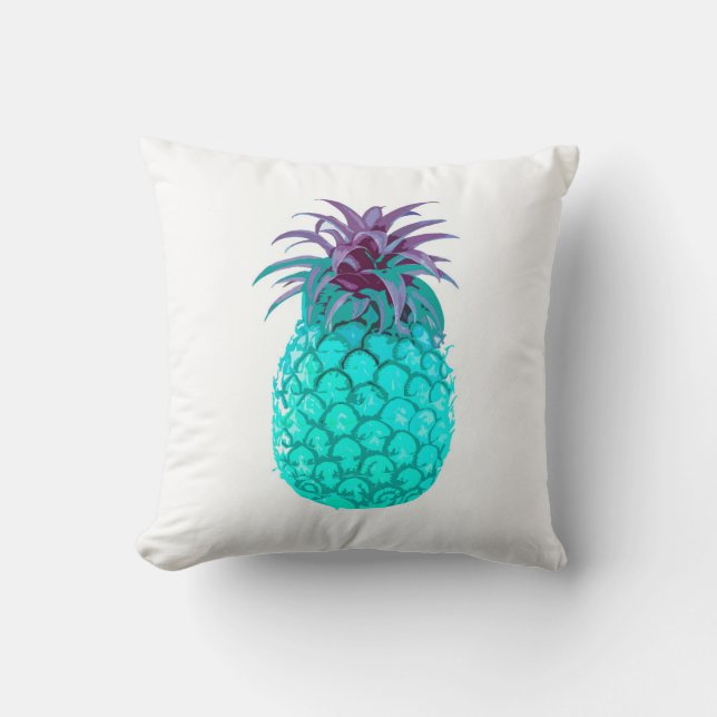 Teal Pineapple Cushion (Front)