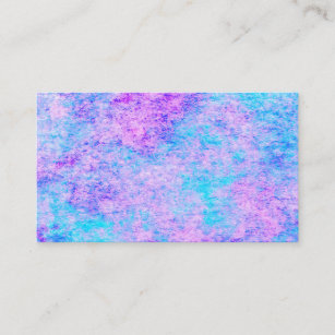 Teal Pink Abstract Business Card