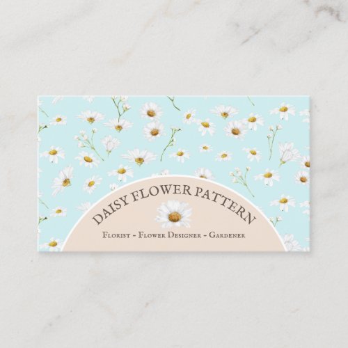 Teal Pink Chic Daisy Flower Baby Sitter Business Card