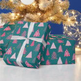 Tropical Christmas Fala Lets Roll Teal Convertible Wrapping Paper