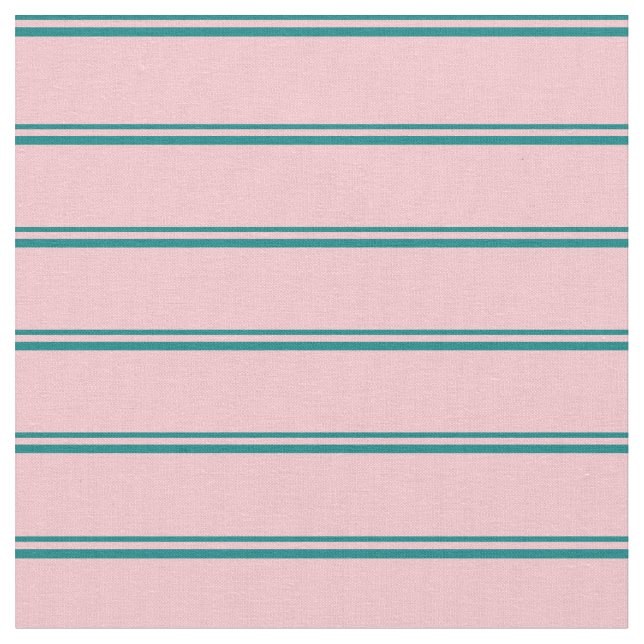 Teal & Pink Colored Lines Fabric (Close Up)