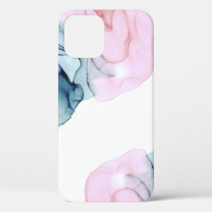Teal & Pink Ethereal Inky Fantasy Trendy Glam iPhone 12 Case