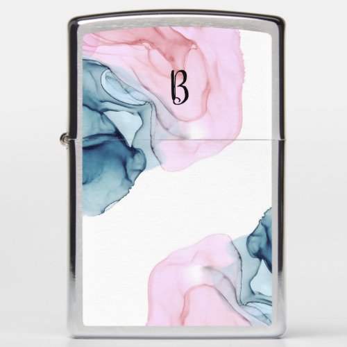 Teal  Pink Ethereal Inky Fantasy Trendy Glam Zippo Lighter