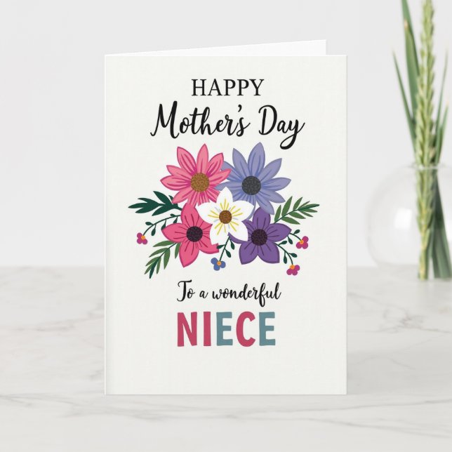 Teal Pink Mothers Love Card (Front)