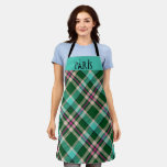 Teal &amp; Pink Plaid Paris Apron