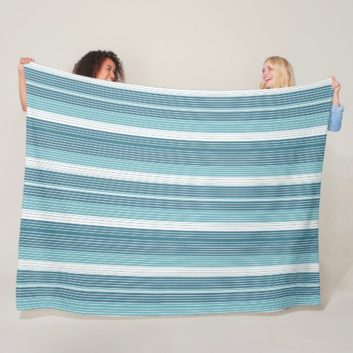 Teal Pinstripe Christmas Pattern28 ID1009 Fleece Blanket