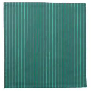 Teal pinstripes cloth napkin