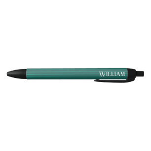 Teal pinstripes pen