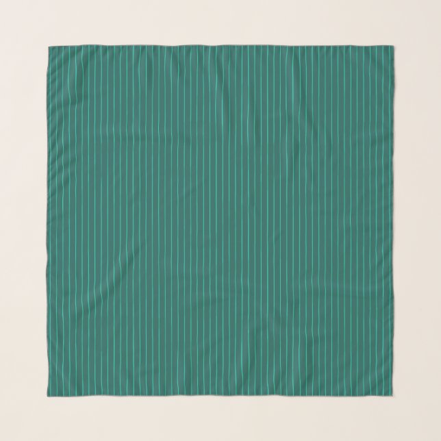 Teal pinstripes scarf (Front)