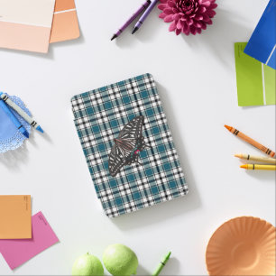Teal Plaid Butterfly iPad Case HAMbyWG