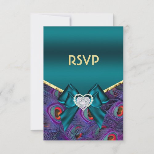 Teal Plum Peacock RSVP