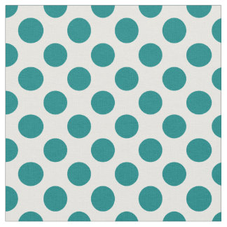 Teal Polka Dot Fabric