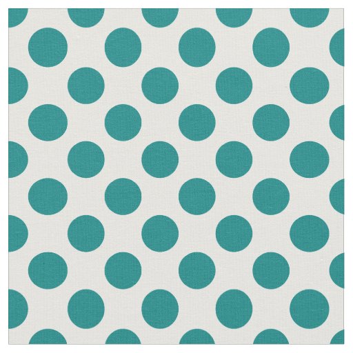 Teal Polka Dot Fabric