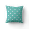 Teal Polka Dot Home Decor Throw Pillow