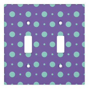 Teal Polka Dot Light Switch Cover