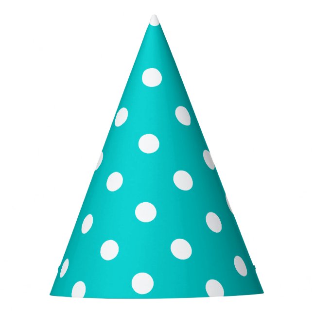 Teal Polka Dot Party Hat (Front)
