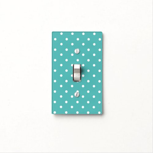 Teal Polka Dot Switchplate Light Switch Cover