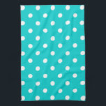 Teal Polka Dot Towel<br><div class="desc">Teal polka dot kitchen towel</div>