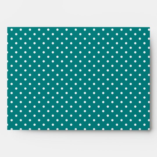 Teal Polka Dots A7 Envelope