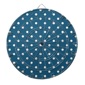 Teal Polka Dots Dartboard With Darts