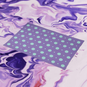 Teal Polka Dots on Purple Cloth Placemat – Dine 