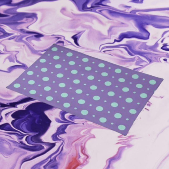 Teal Polka Dots on Purple Cloth Placemat – Dine  (Creator Uploaded)