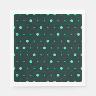 Teal Polka Dots Seamless Pattern Napkins