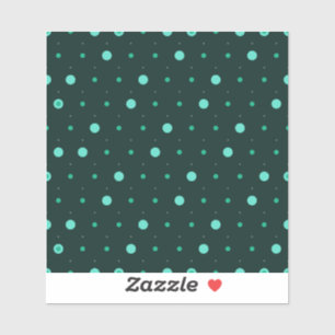Teal Polka Dots Seamless Pattern Sticker