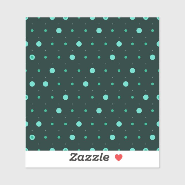 Teal Polka Dots Seamless Pattern Sticker (Sheet)