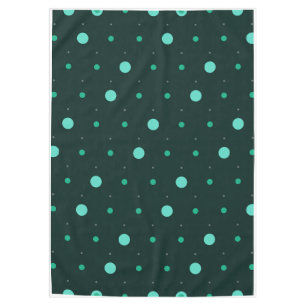 Teal Polka Dots Seamless Pattern Tablecloth