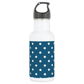 Teal Polka Dots Water Bottle