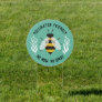 Teal Pollinator Friendly Bee and Butterfly Yard Sign