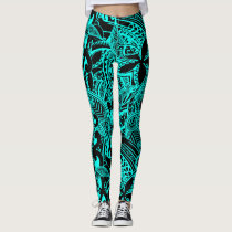 Polynesian tribal outlet tights