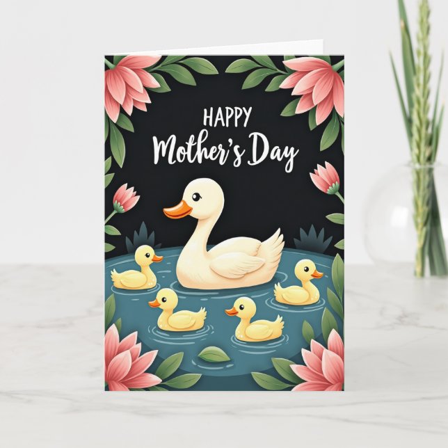 Teal Pond Mothers Day Scene Card (Front)