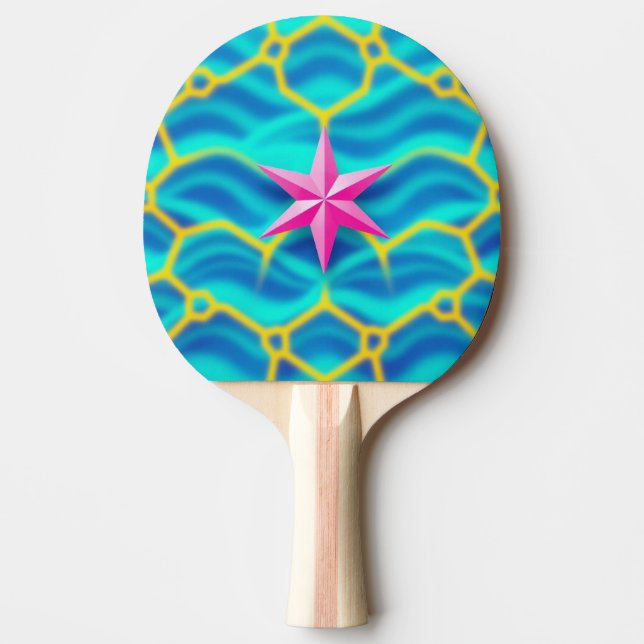 Teal Pong Oasis Ping Pong Paddle (Front)