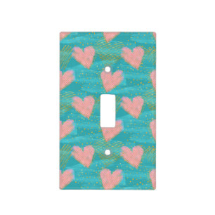 Teal Pop & Girly Charm Light Switch Cover