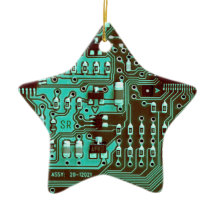 Teal printed circuit board Geek PCB Personalized