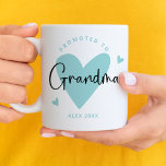 Teal Promoted To Grandma Heart Baby Boy Coffee Mug at Zazzle